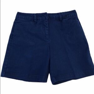 Lands End Chino Mid Rise Shorts. Navy Size 6
